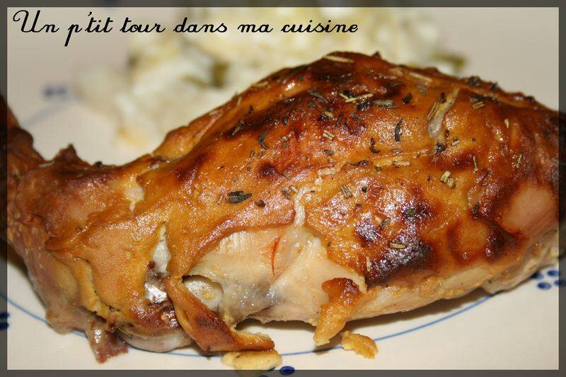 Lapin à la moutarde au four