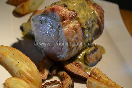 Filet Mignon & Shiitakes Sauce Beurre aux Herbes Country Patatoes