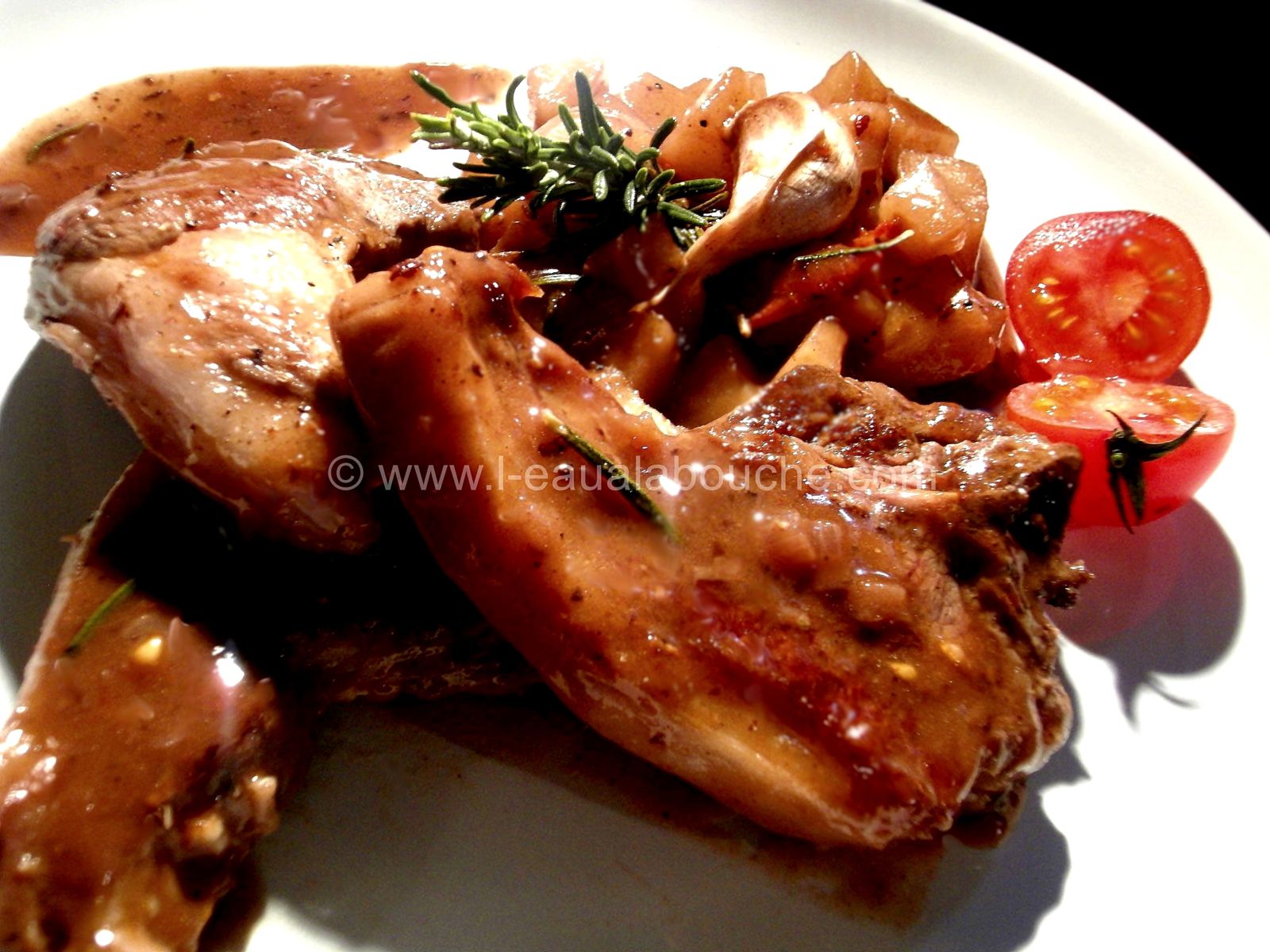 Côtelettes d'Agneau Au Romarin Et Pommes De Terre Confites