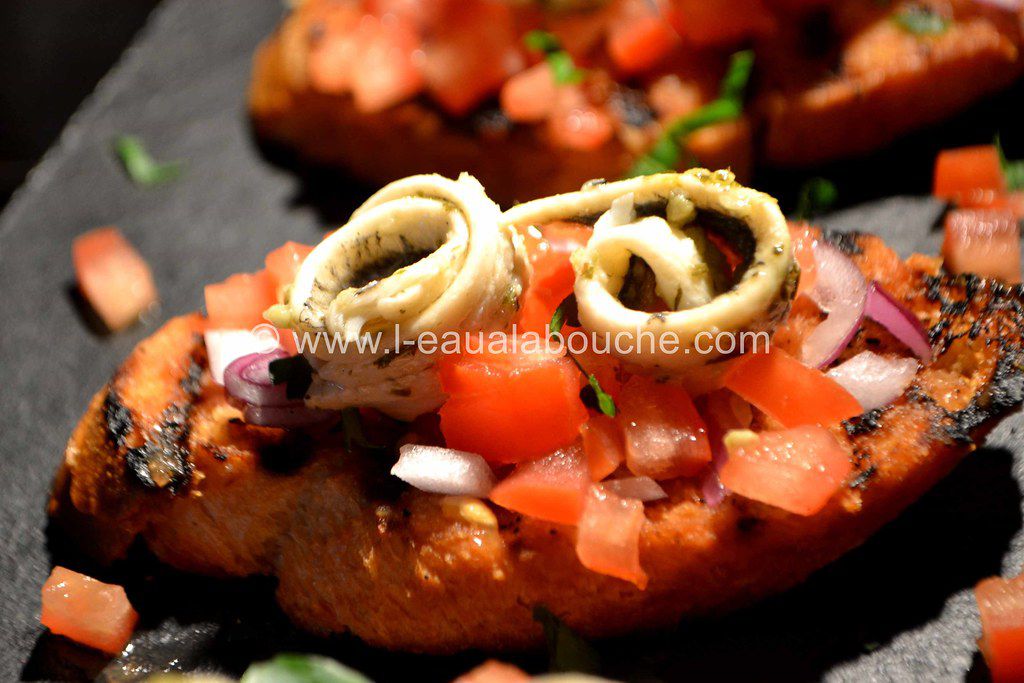 Pan Con Tomate Aux Anchois Marinés