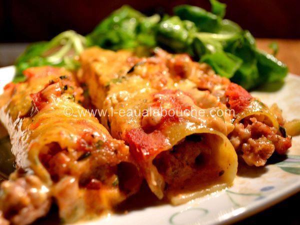 Cannelloni Au Porc Et Aux Courgettes