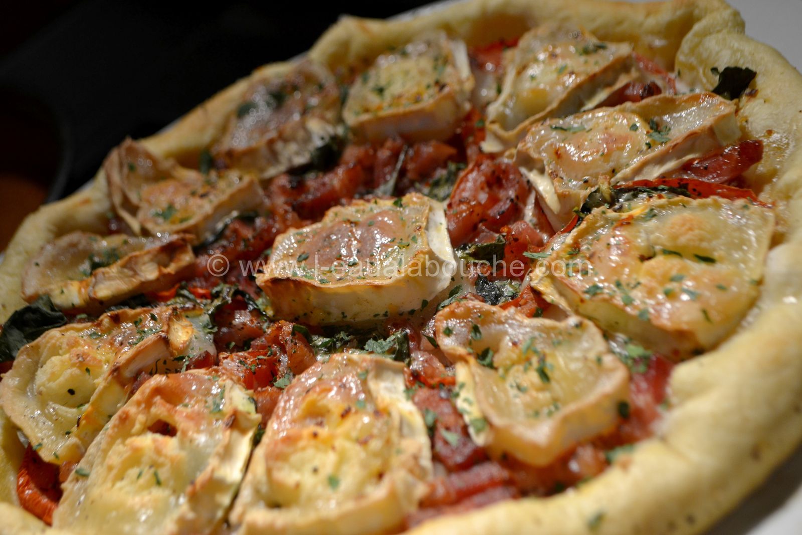 Tarte Aux Tomates, Lardons Et Chèvre