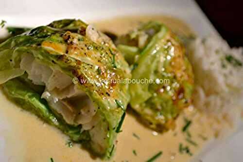 Chou Vert Farci De Cabillaud Sauce Au Cidre