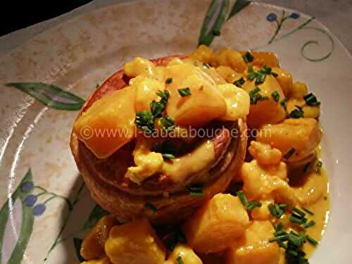 Vol-Au-Vent Crevettes Et Courge Au Curry