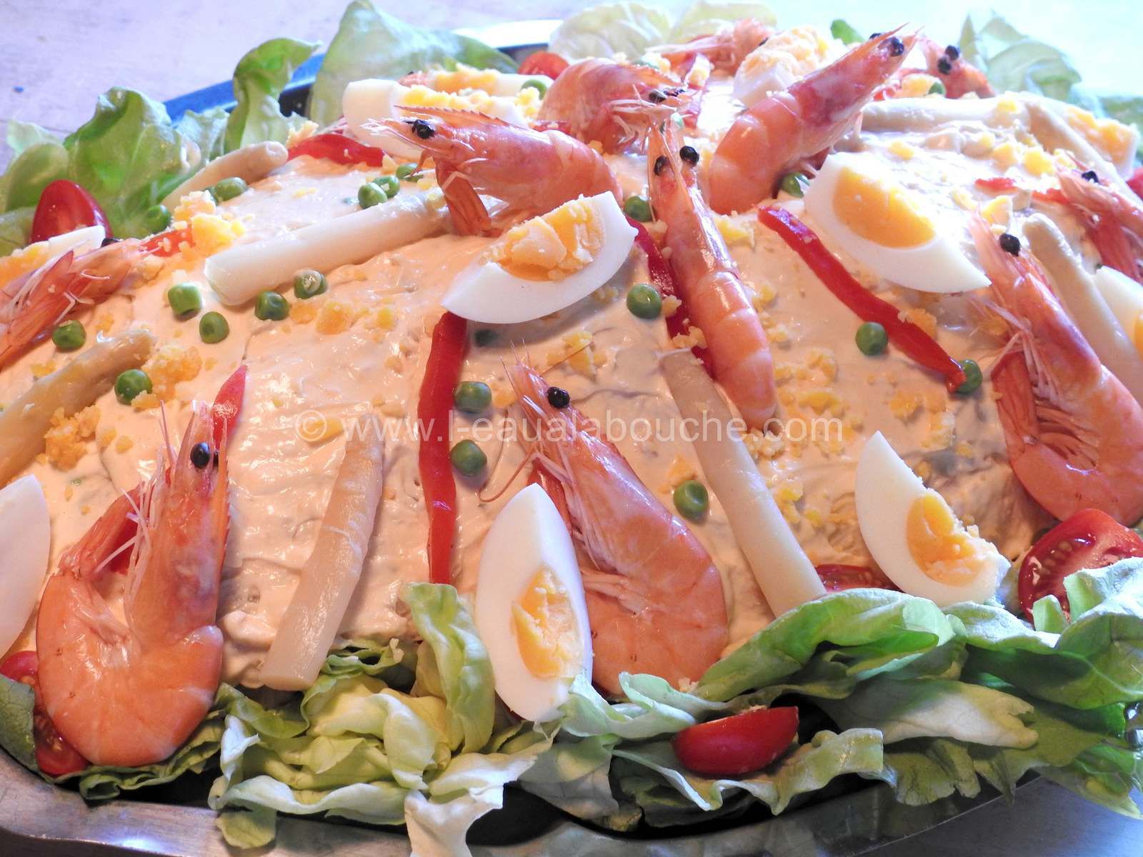 Salade Russe Aux Crevettes Et Au Thon-Ensaladilla Rusa 