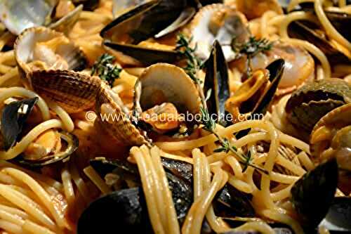 Spaghettoni Aux Fruits De Mer Coques, Vongoles Verace, Moules Bouchot 