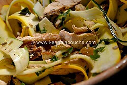 Salade De Courgettes Au Poulet Fruits Secs Et Graines