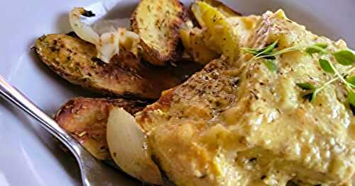 Tofu en sauce crémeuse aux pommes  