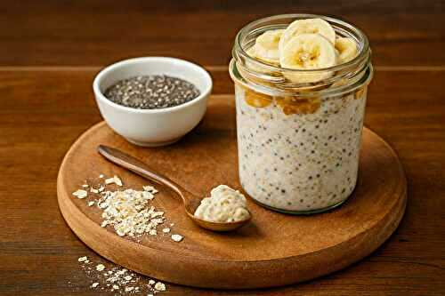 Recette : Overnight oats graines de chia (Porridge Chia Avoine)