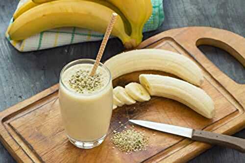 Recette : Smoothie protéiné banane graines de chanvre