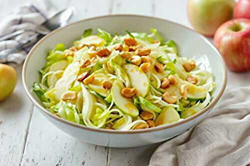 Fenouil, pomme verte & noix de cajou caramélisées : craquez pour cette salade