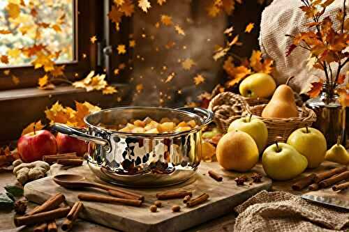 « Parfum d’automne » : ma compote pomme-poire aux épices chaudes