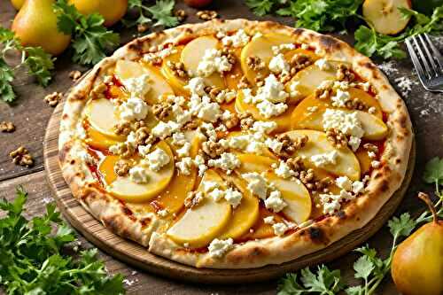 « Twist surprenant » : ma pizza blanche aux poires, gorgonzola et miel