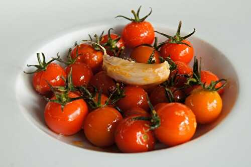 Tomates cerises roties au thym