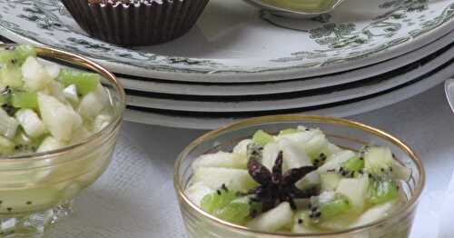 Salade de poires & de kiwis à la badiane