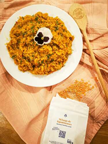 Dahl de lentilles corail et quinoa au curry