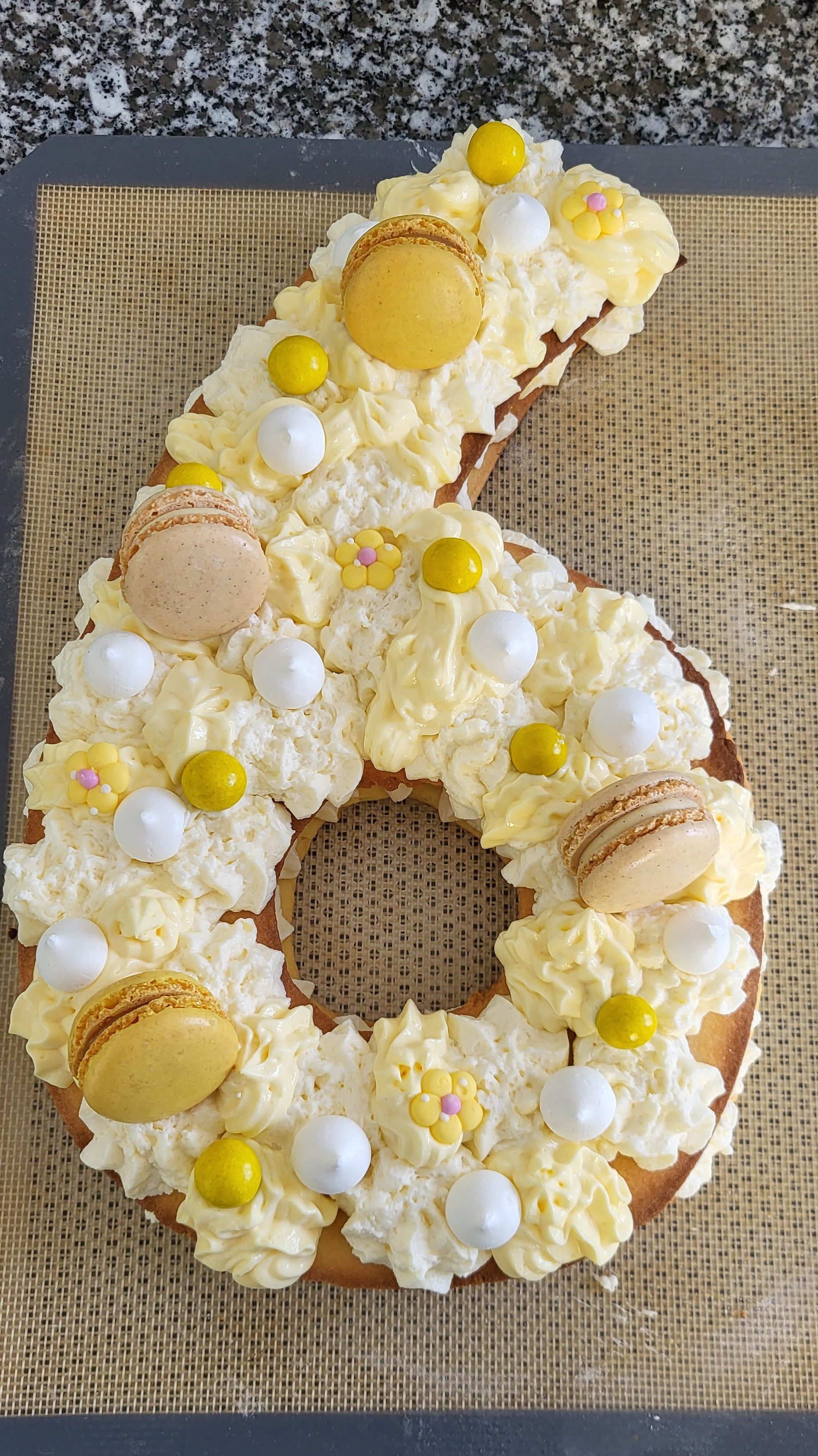 Number cake au citron