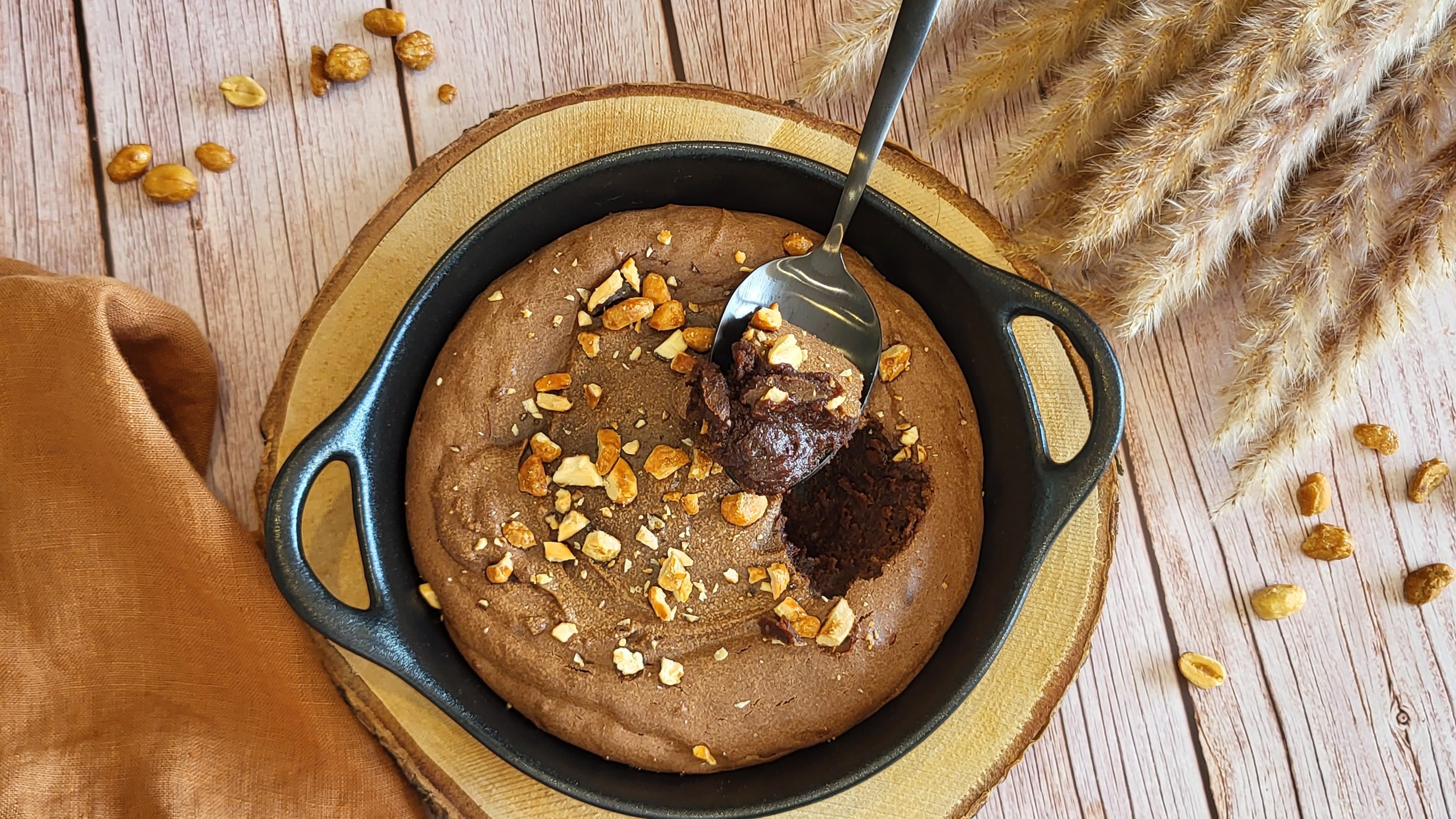 Brownie chocolat et cacahuète sans beurre