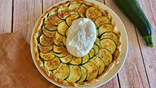 Tarte à la courgette et tapenade