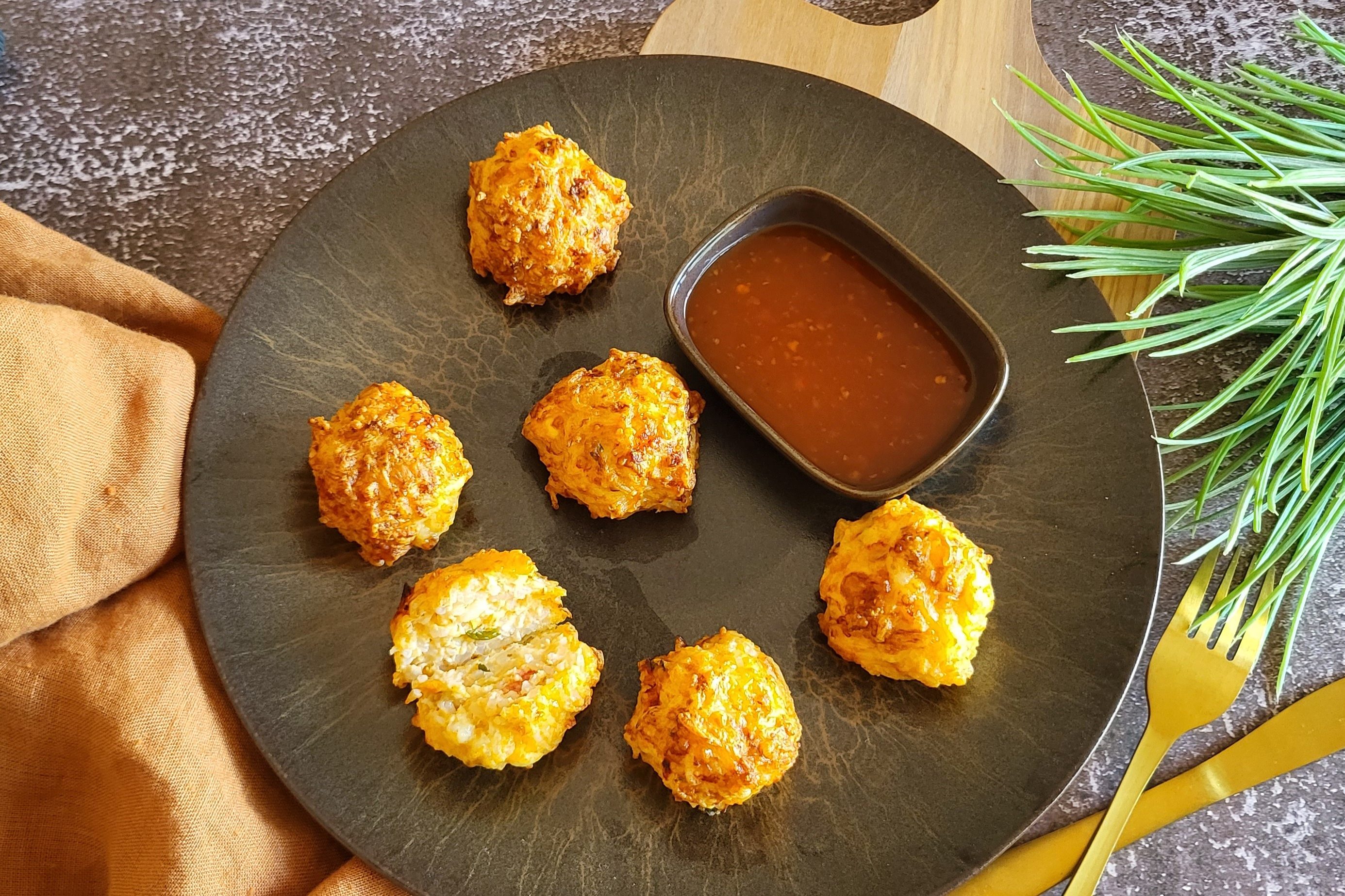 Boulettes de riz au poulet à la grecque