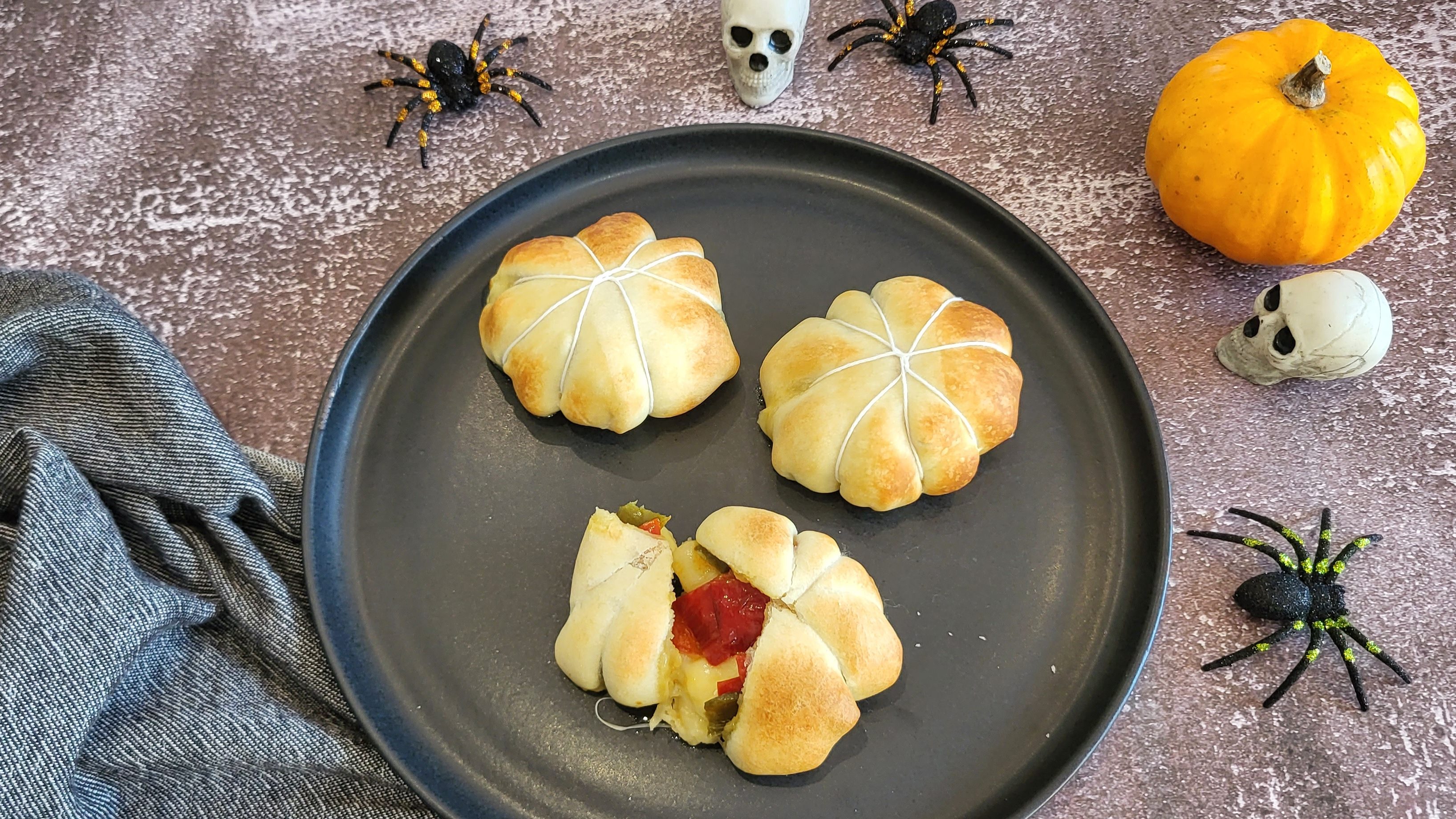 Mini Pizza citrouille d’halloween