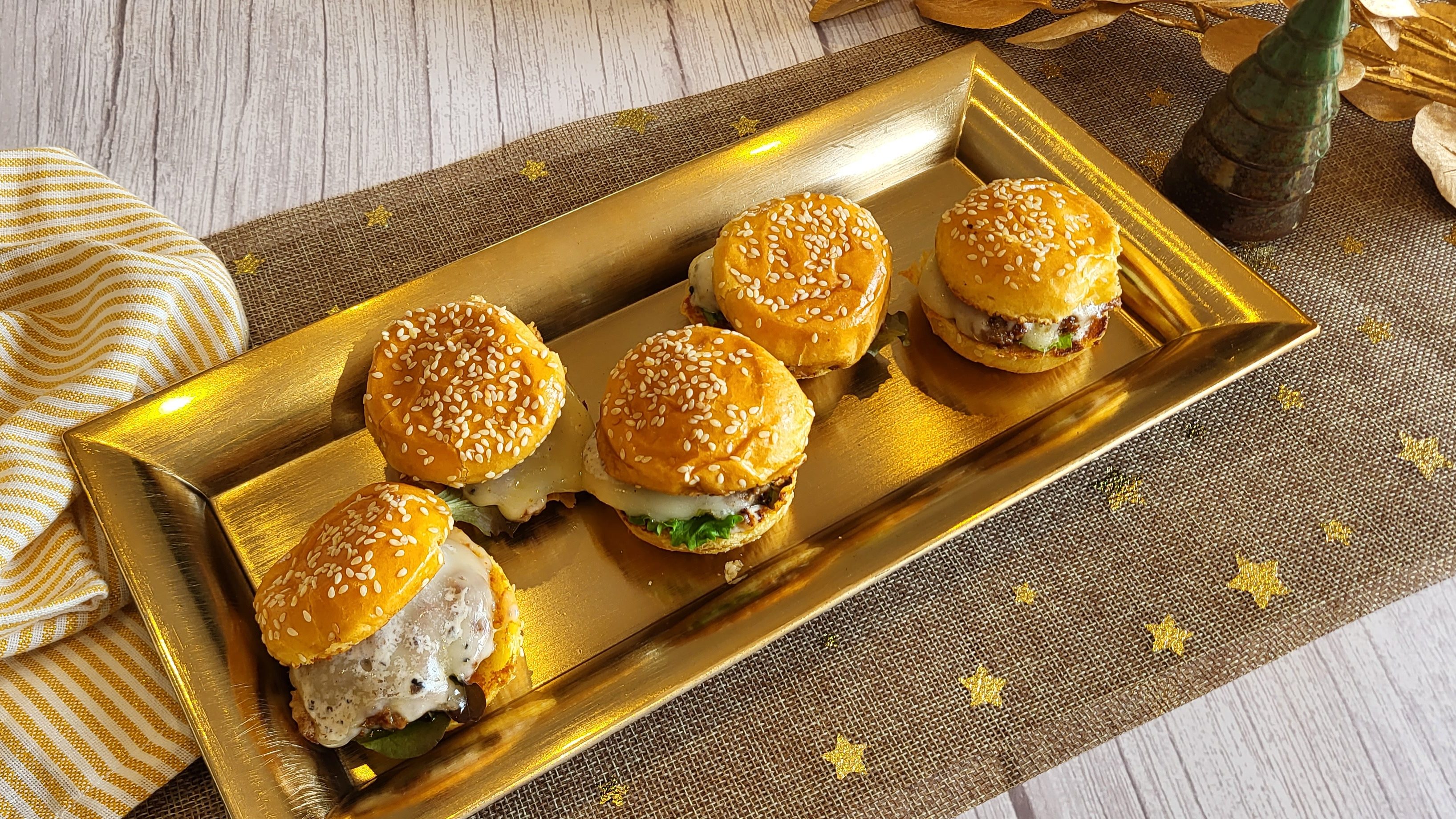 Mini burger de fêtes