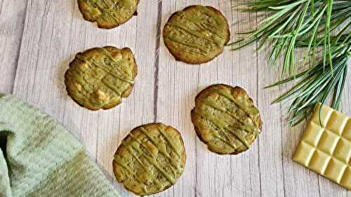 Cookie matcha et chocolat blanc