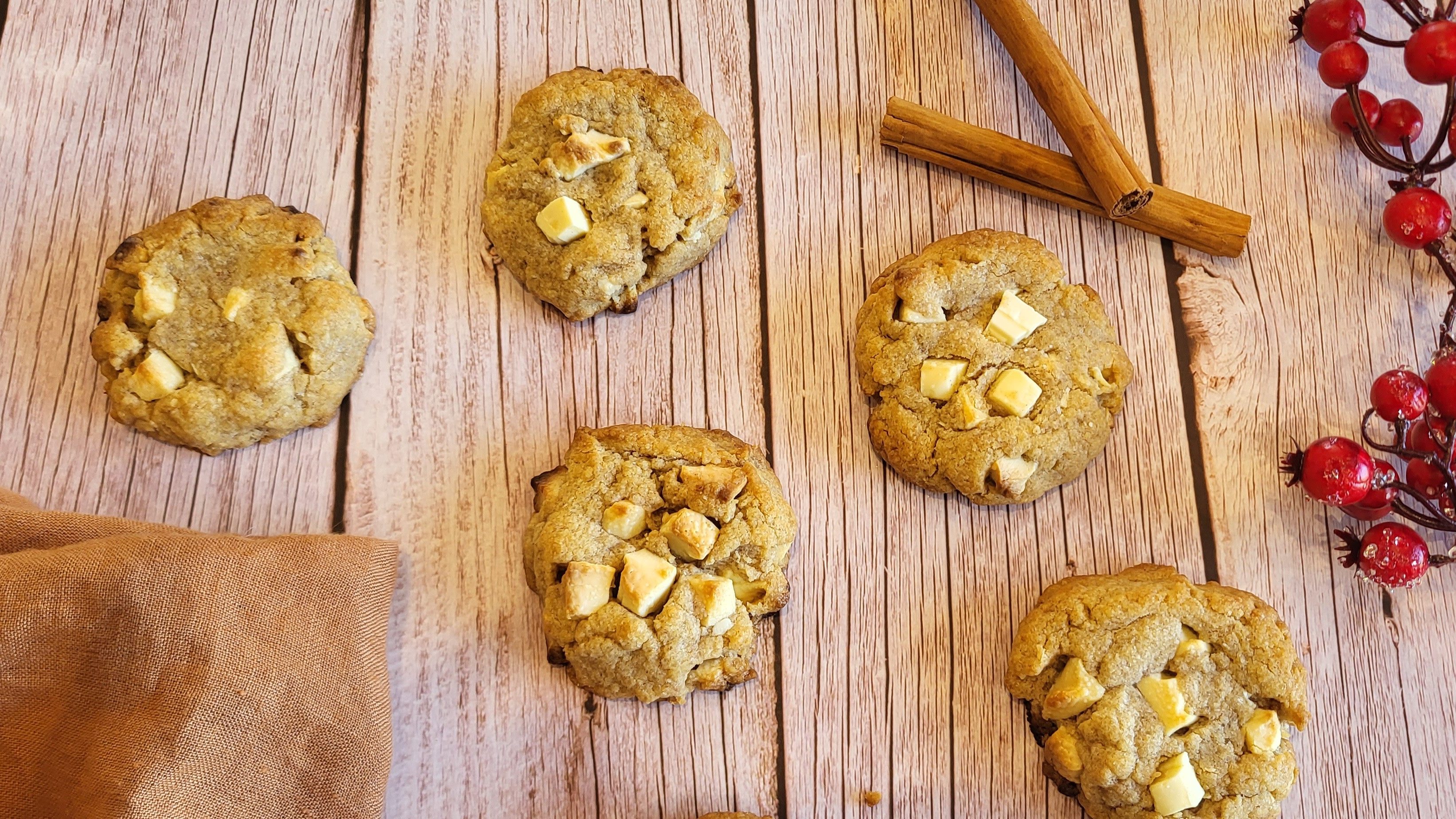 Cookies cannelle chocolat blanc