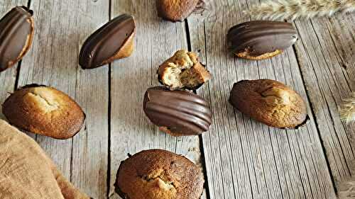 Madeleines à la crème de marron en coque chocolat