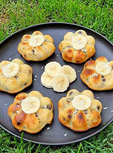 PETITS MOELLEUX BANANE, NOIX DE COCO ET PEPITES DE CHOCOLAT