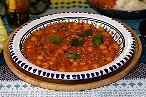 Curry de pois chiche, tomates et cacahuète