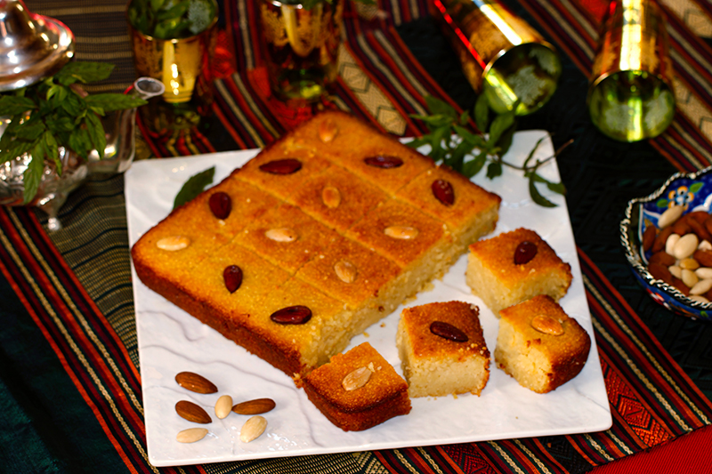 Basboussa aux amandes