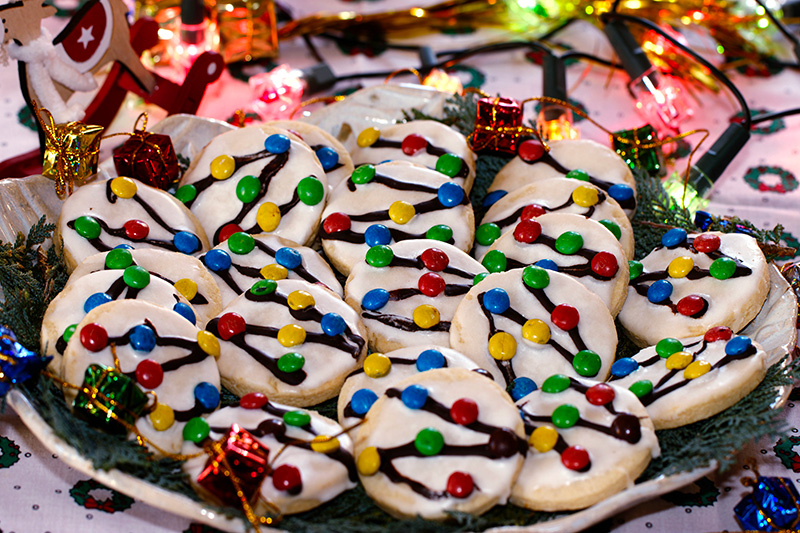 Sablés de Noël « guirlande électrique » – Joyeux Noël