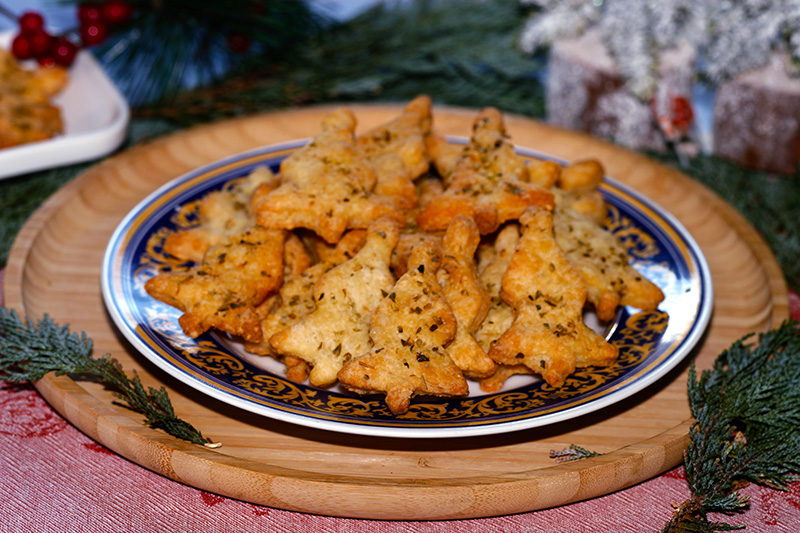 Sablés sapin au parmesan