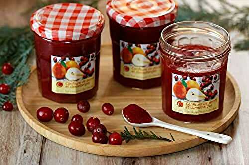 Confiture de poires et canneberges