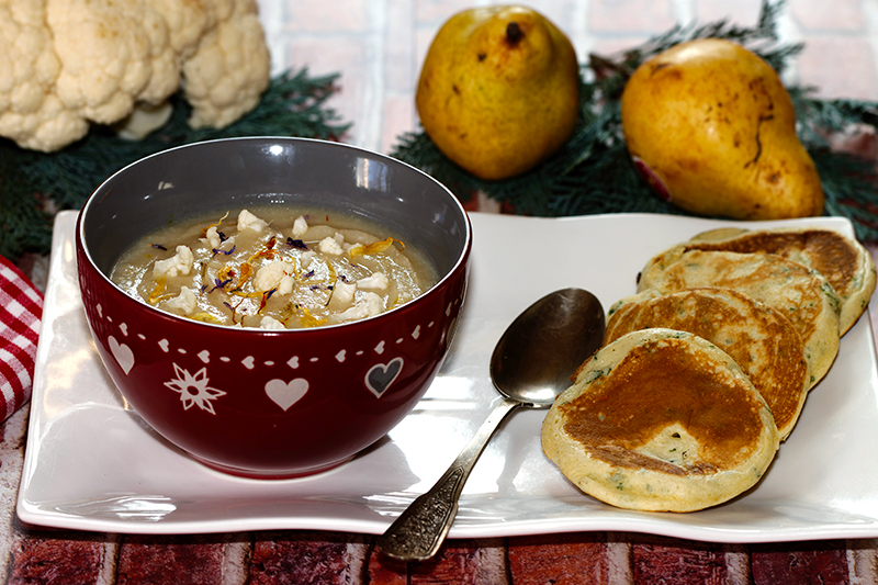 Velouté de chou-fleur et poire