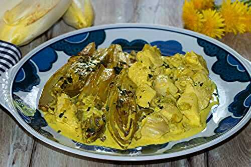 Poulet sauté et curry d’endives