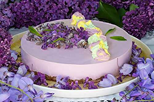 Cheesecake aux fleurs de lilas