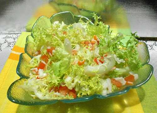 Salade frisée au surimi - la cuisine de josette
