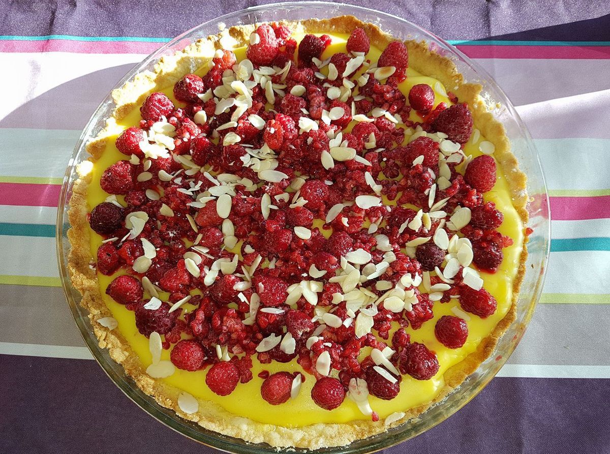 Tarte aux framboises