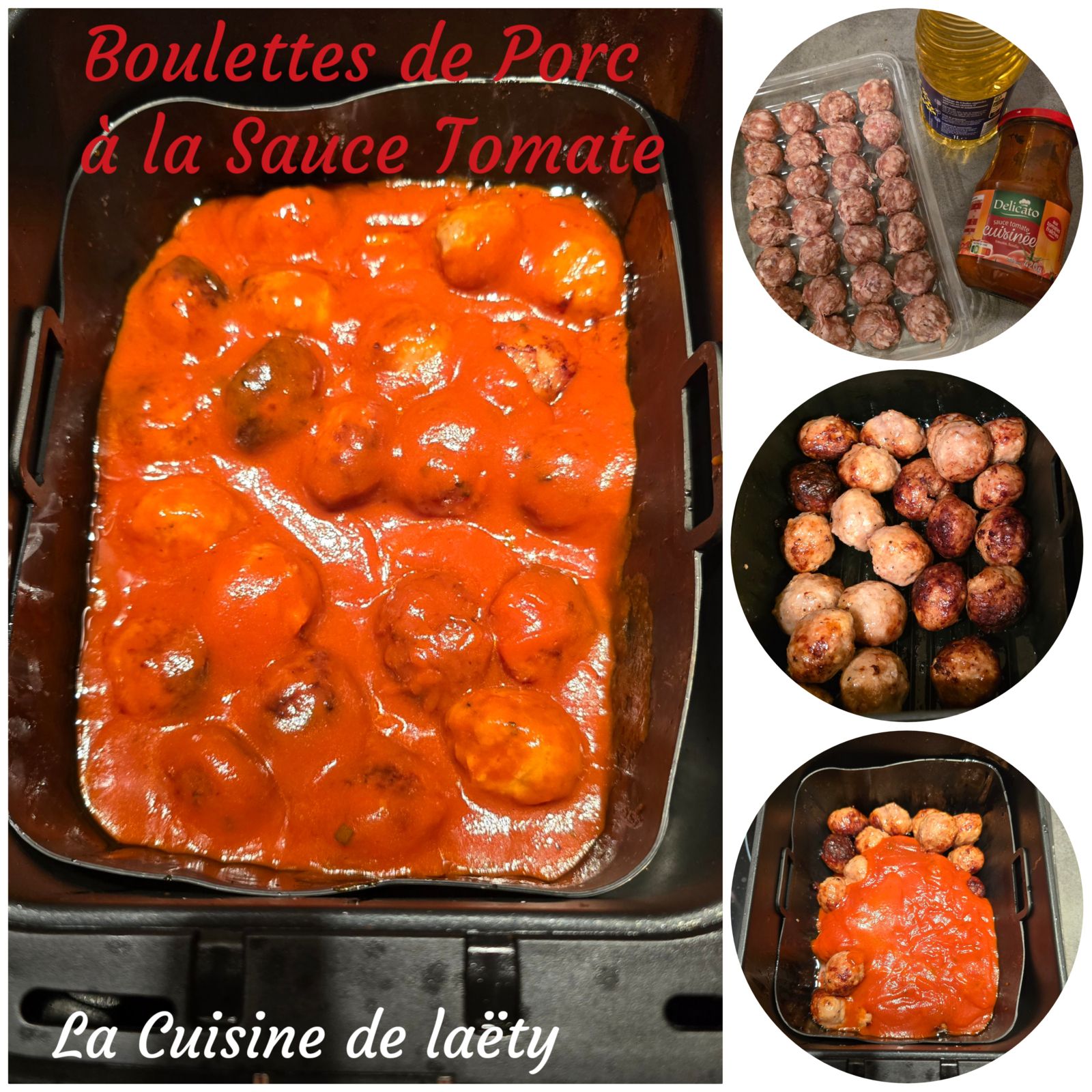 Boulettes de Porc à la Sauce Tomate à la Ninja Air Fryer