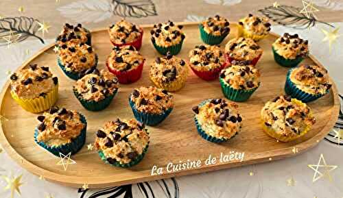 Mini Muffins Amande / Noix de Coco aux pépites de Chocolat