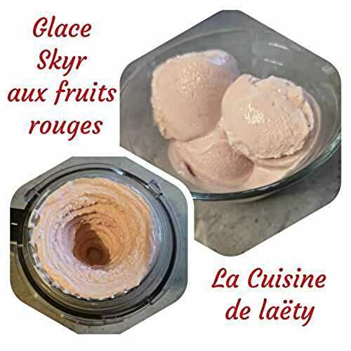 Glace au Skyr sur lit aux fruits rouges