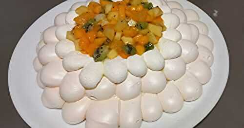 Pavlova aux fruits exotiques de Roxane