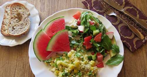 Assiette canicule et taboulé doré + 