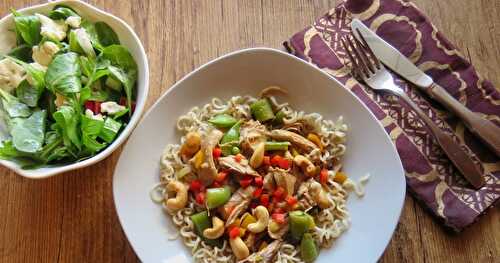 Nouilles au poulet cuit à l’orientale + 