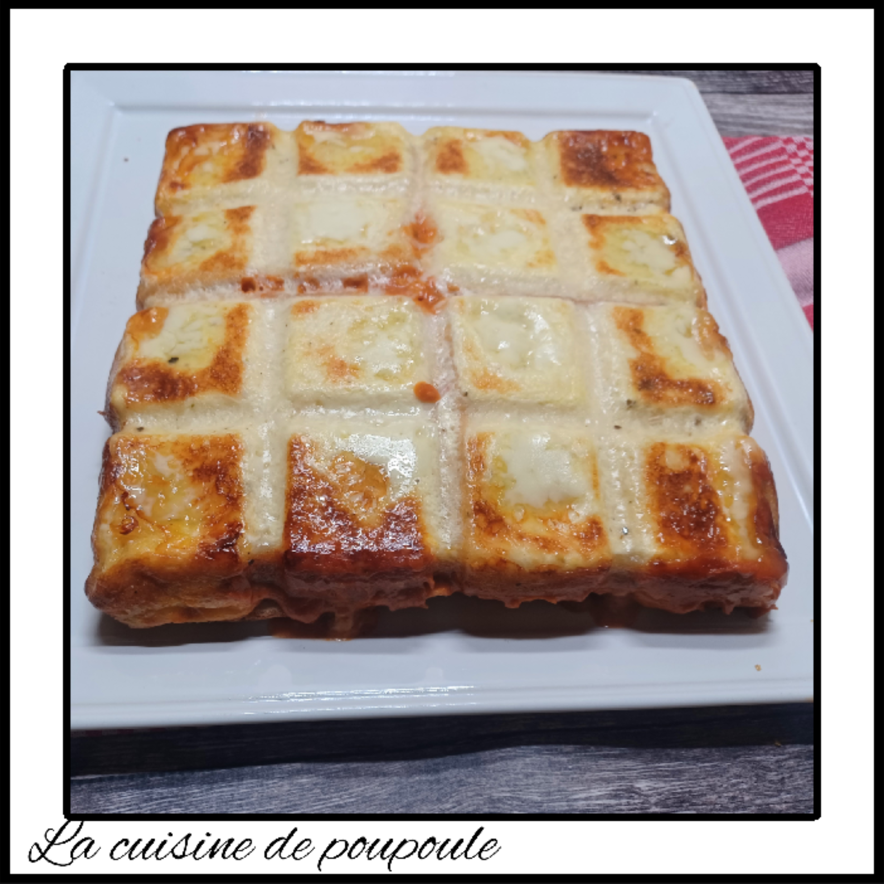 Croque tablette façon pizza