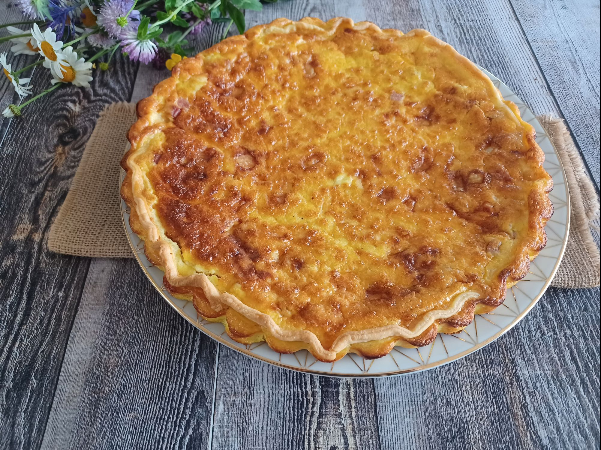 Quiche jambon fromage de Cyril Lignac