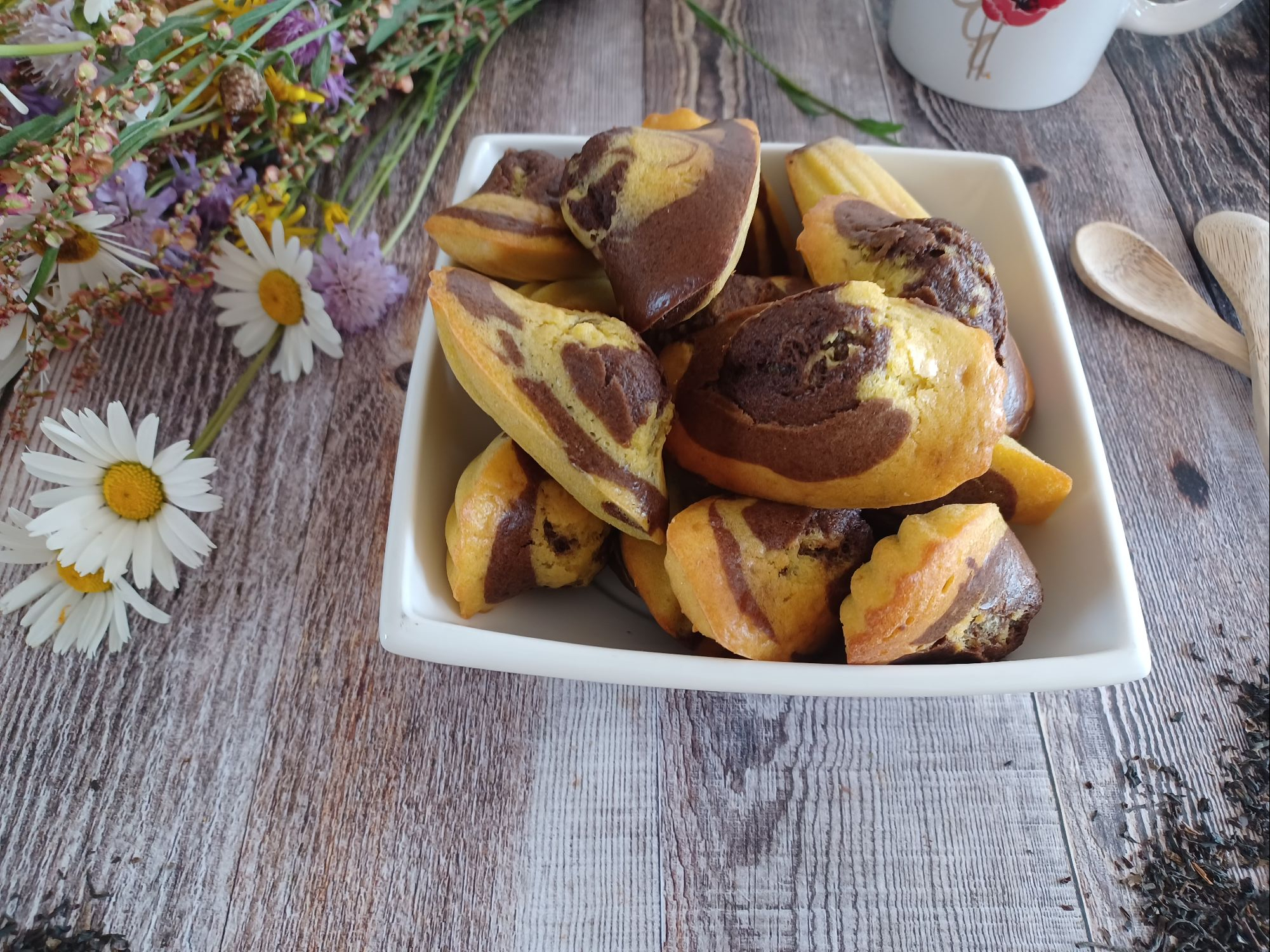 Madeleines marbrées