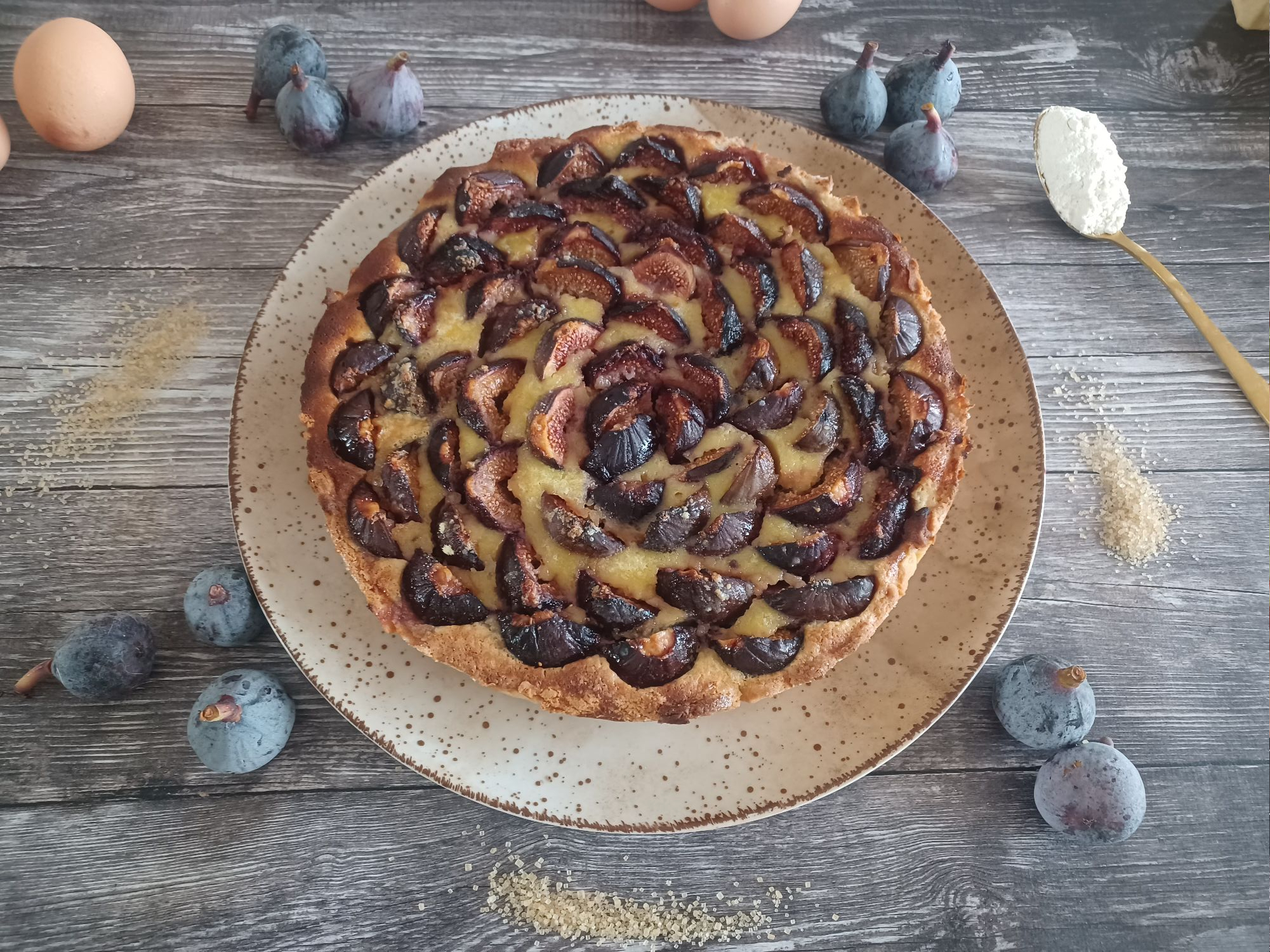 Tarte amandine aux figues